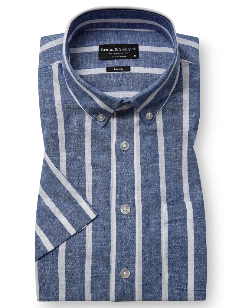 BS Randy Casual Modern Fit Shirt - Blue/White