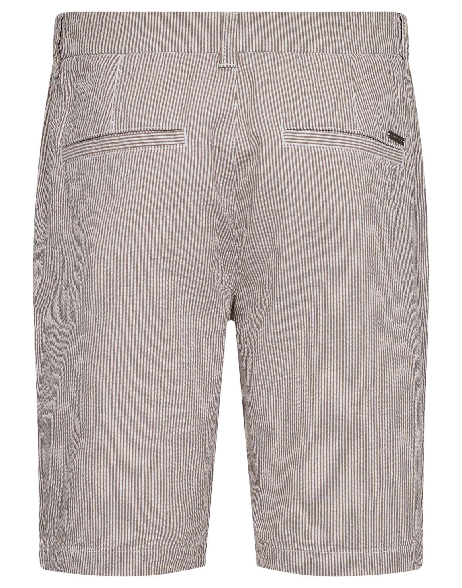 BS Elio Regular Fit Shorts  - Brown/White
