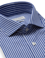 BS Bradshaw Slim Fit Shirt - Dark Blue/White