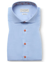 BS Wael Slim Fit Shirt - Light Blue/White