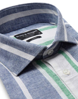 BS Maini Casual Modern Fit Shirt - Blue/White