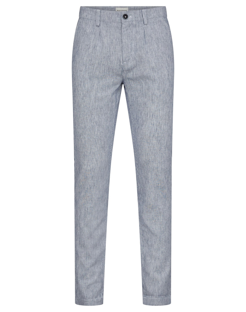 BS Sigvard Slim Fit Chinos - Navy/White