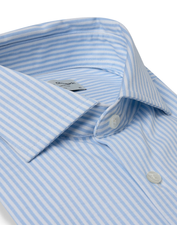 BS Brady Slim Fit Shirt - Light Blue/White