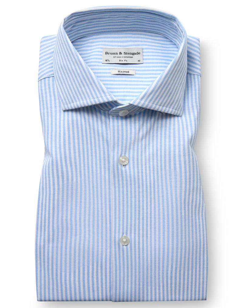 BS Brady Slim Fit Shirt - Light Blue/White