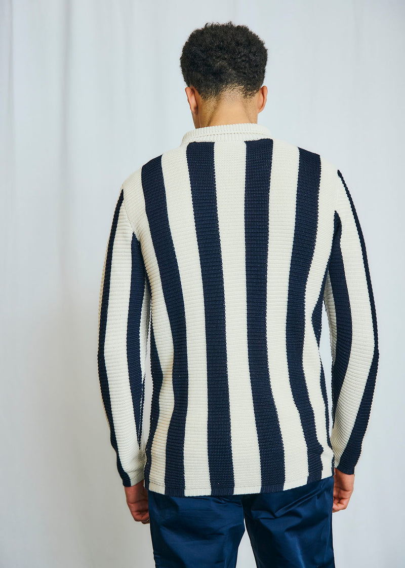 BS Sito Regular Fit Knitwear - Navy/White