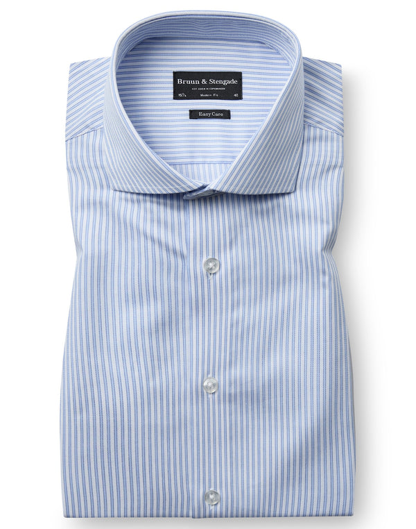 BS Alexei Modern Fit Shirt - Light Blue/White