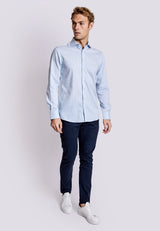 BS Cannavaro Modern Fit Shirt - Light Blue/White