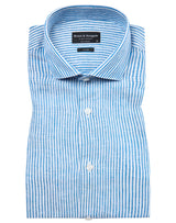 BS Malaga Casual Modern Fit Shirt - Blue/White