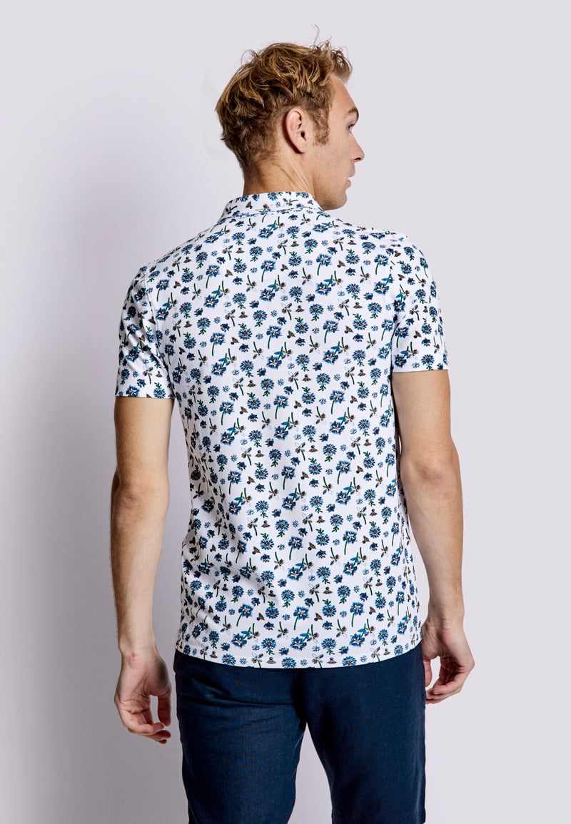 BS Rocky Regular Fit Polo Shirt - White