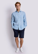 BS Palma Casual Slim Fit Shirt - Blue/White