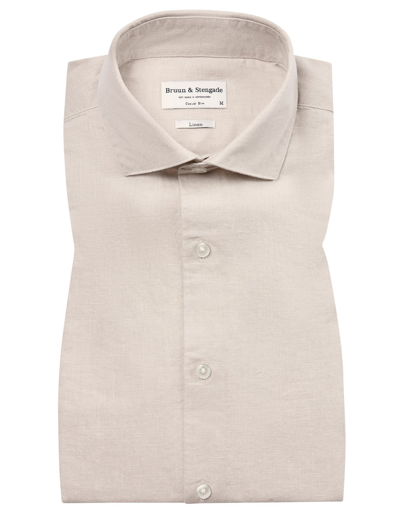 BS Sevilla Casual Slim Fit Shirt - Sand