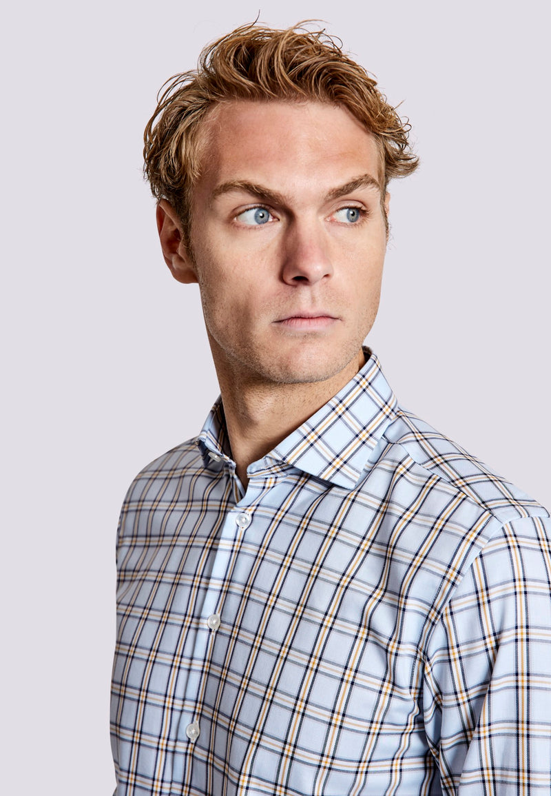 BS Crespo Modern Fit Shirt - Light Blue