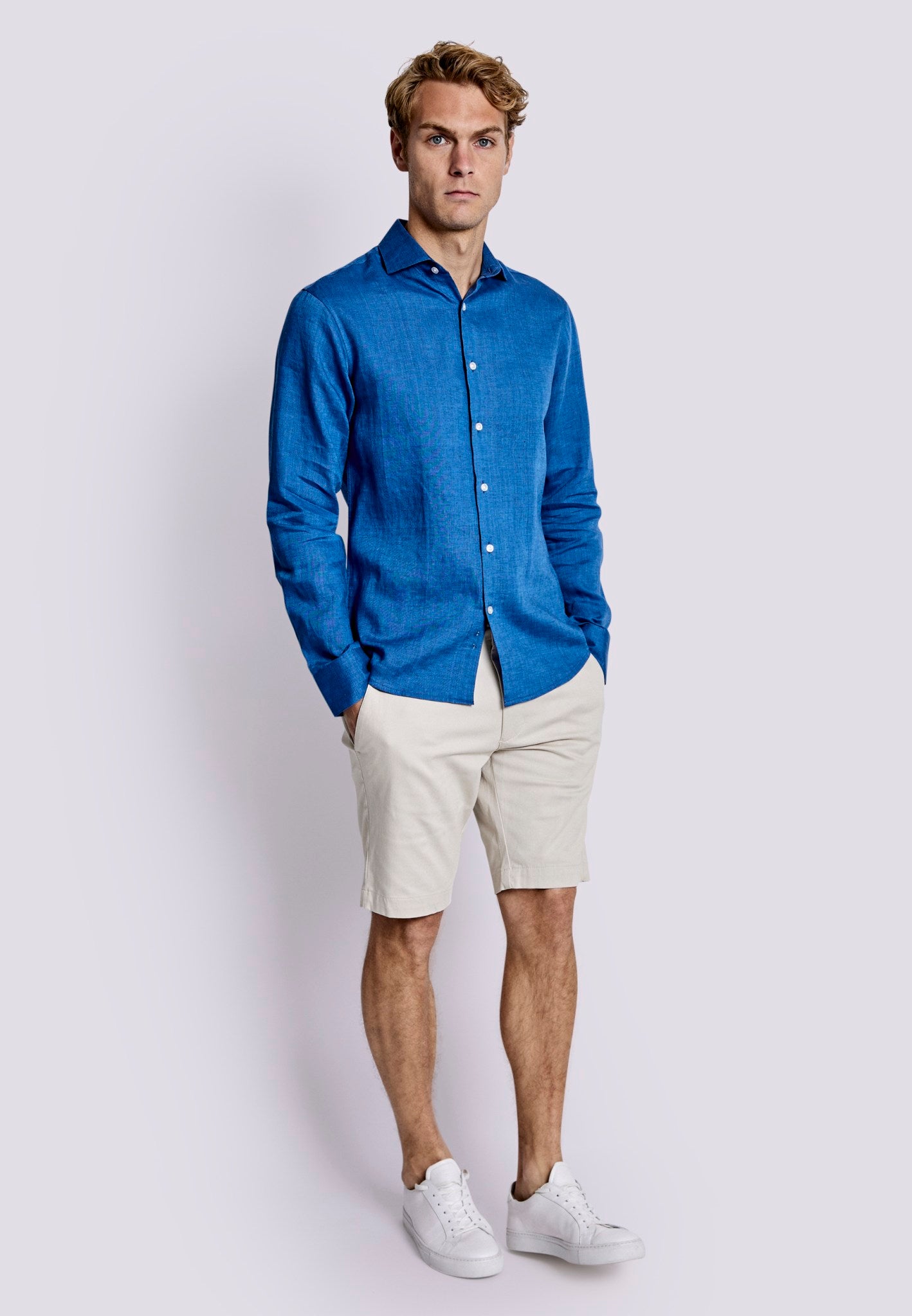 BS Bilbao Casual Modern Fit Shirt - Blue
