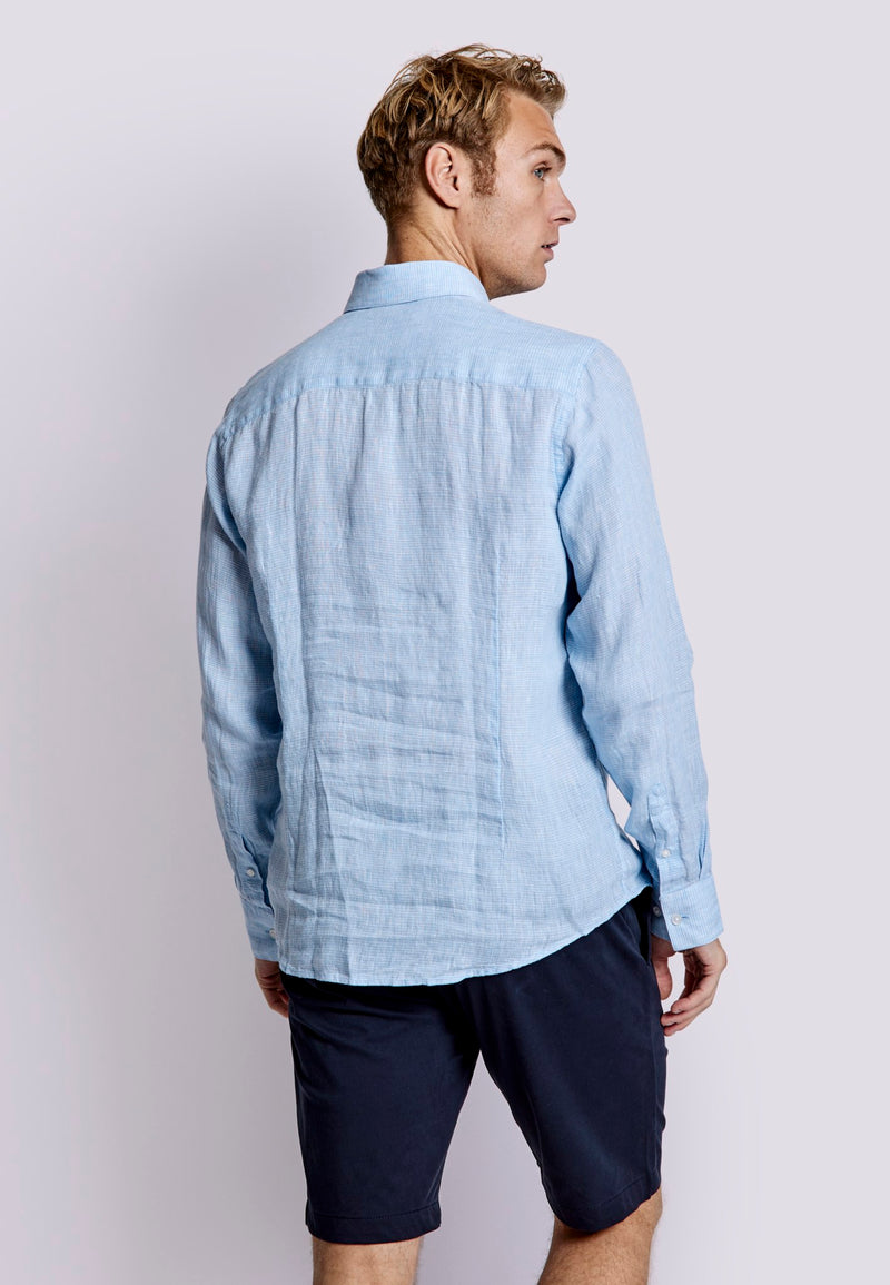 BS Madrid Casual Slim Fit Shirt - Light Blue