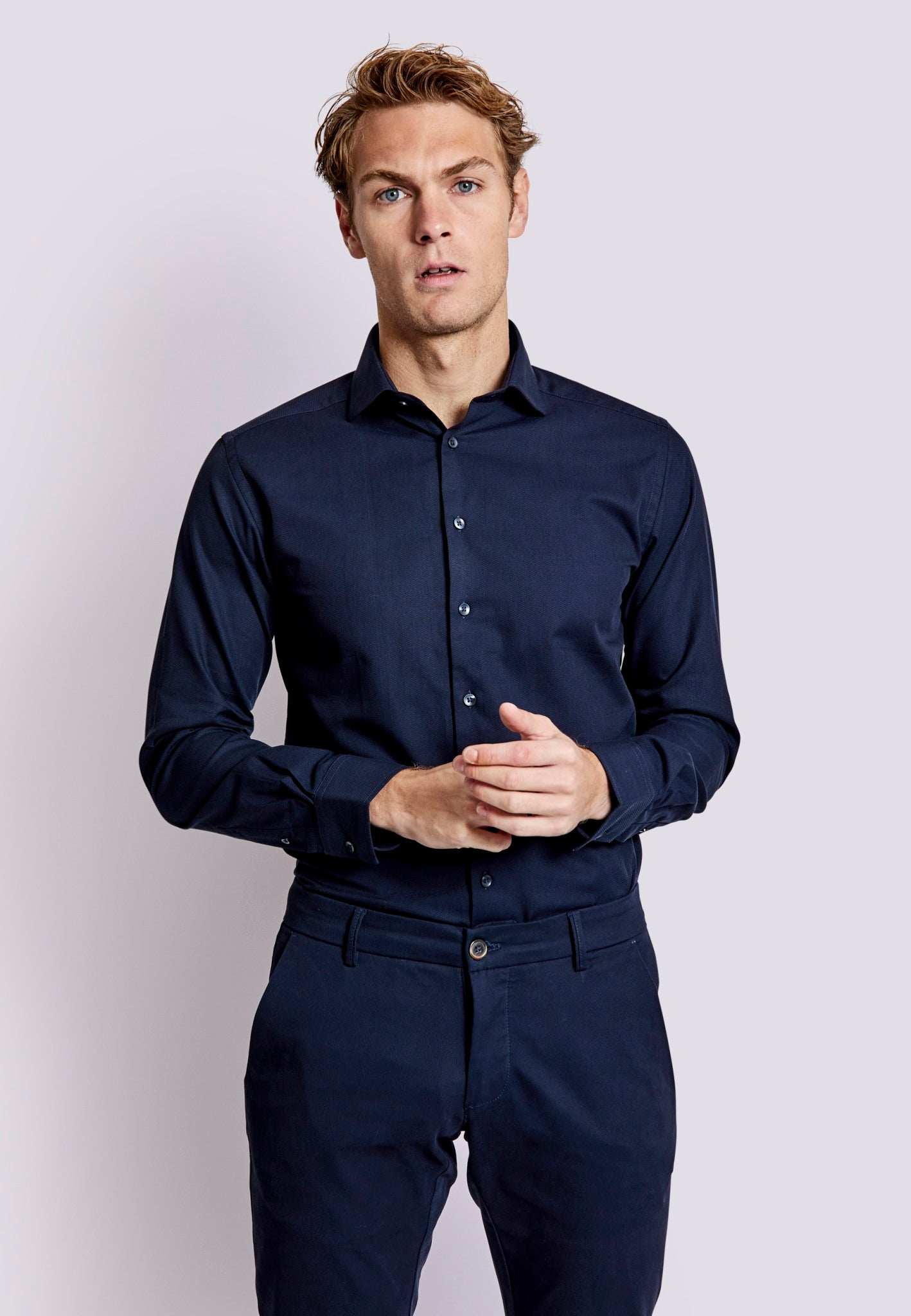 BS Falcao Modern Fit Skjorte - Navy