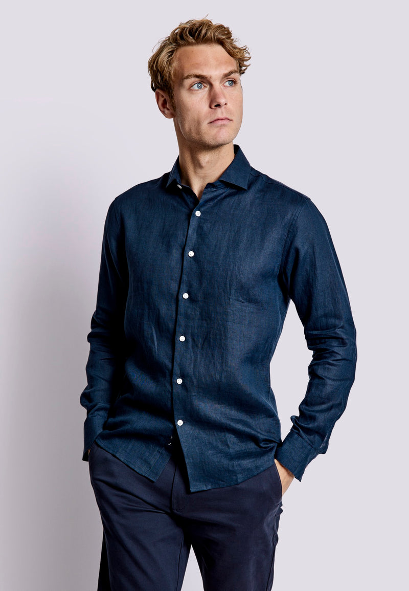 BS Bilbao Casual Modern Fit Shirt - Navy