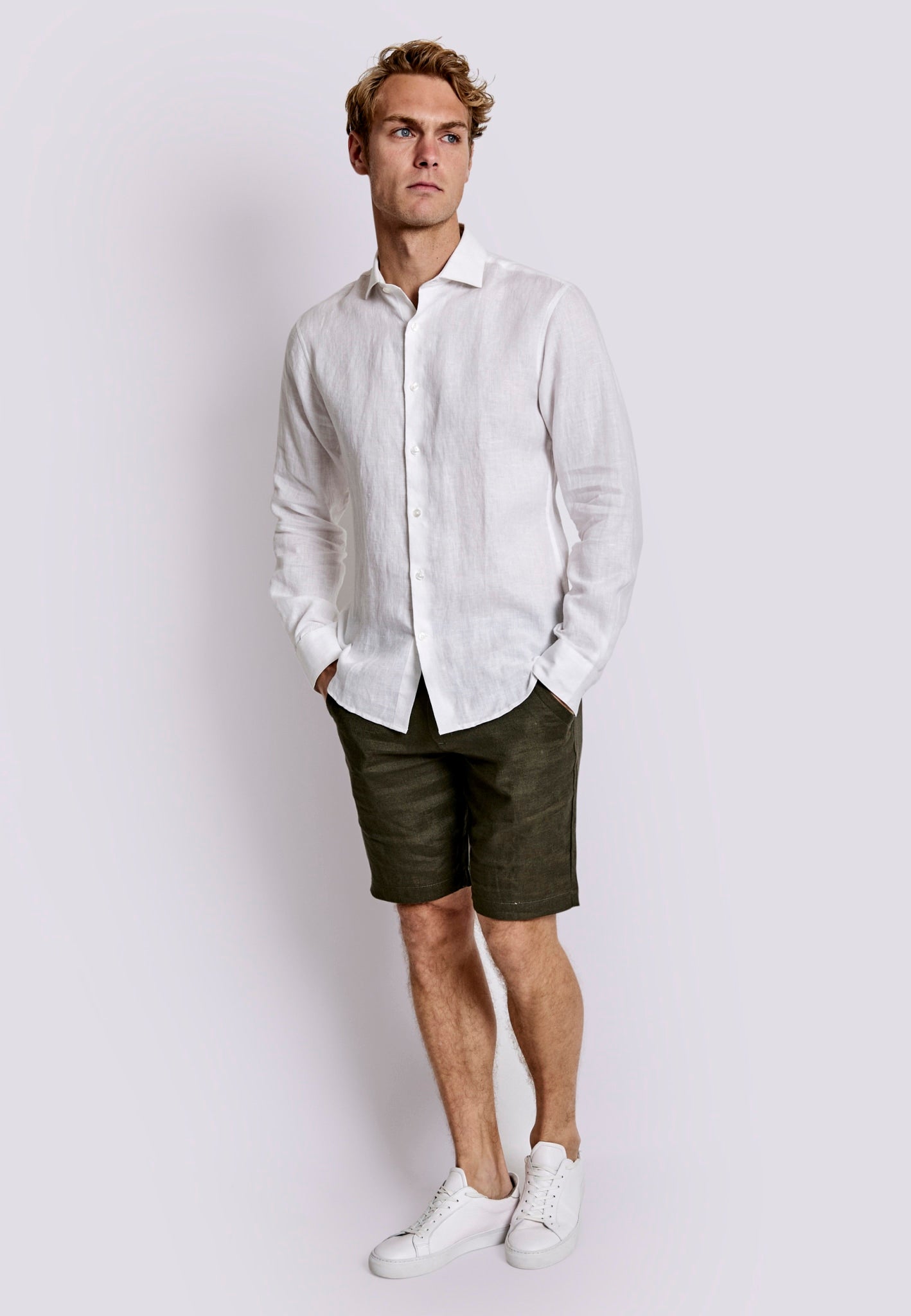 BS Sevilla Casual Slim Fit Skjorte - White