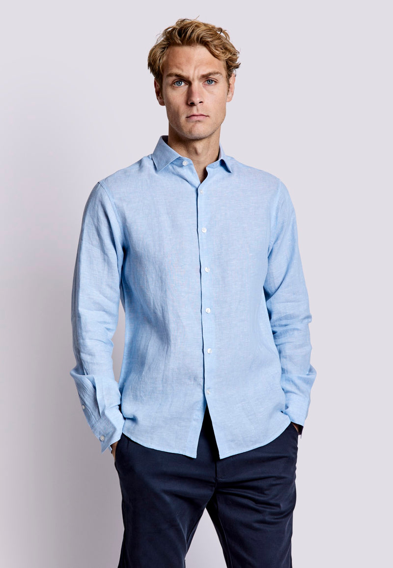 BS Bilbao Casual Modern Fit Shirt - Light Blue