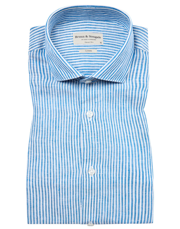 BS Palma Casual Slim Fit Shirt - Blue/White