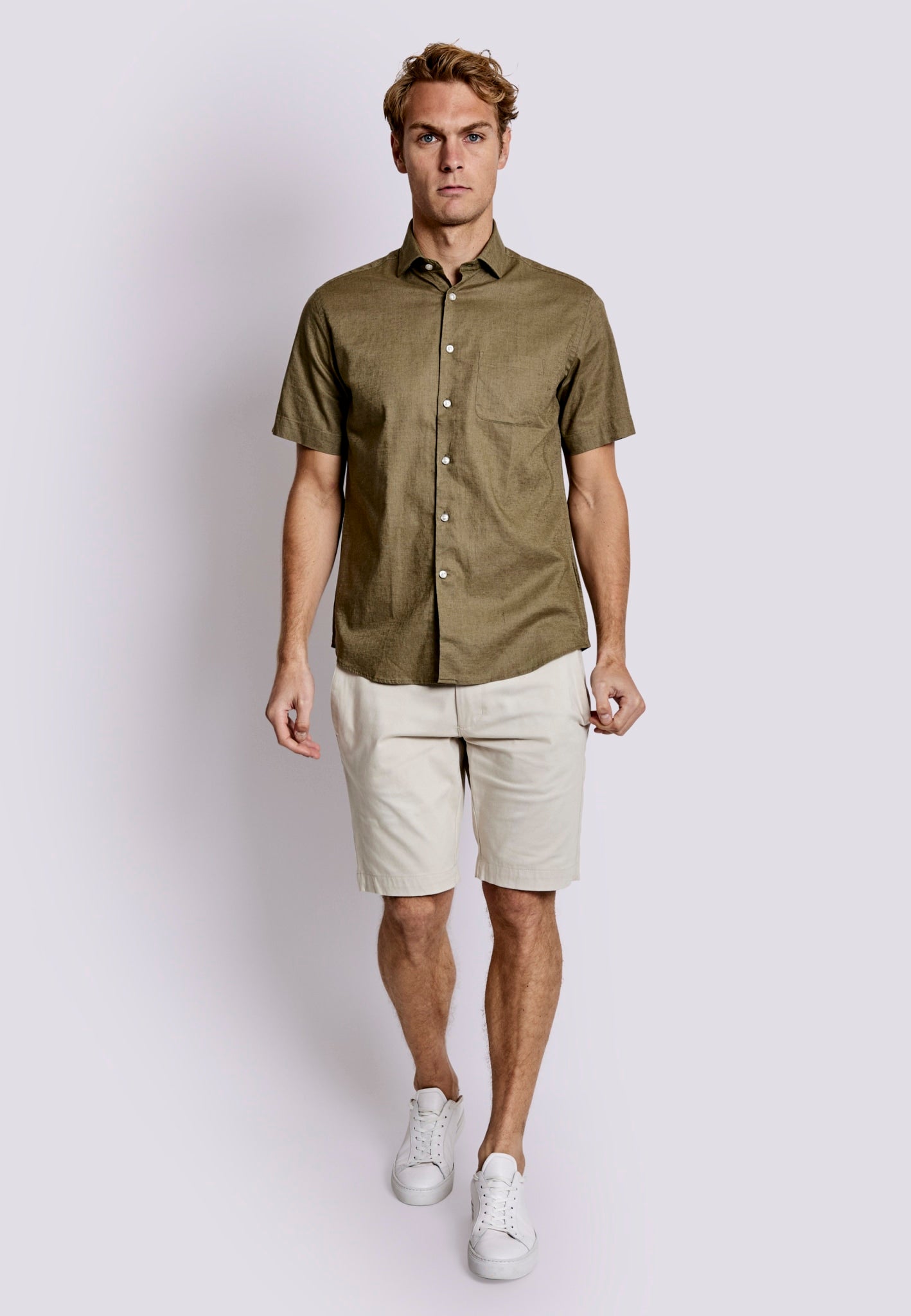 BS Gandia Casual Modern Fit Skjorte - Army