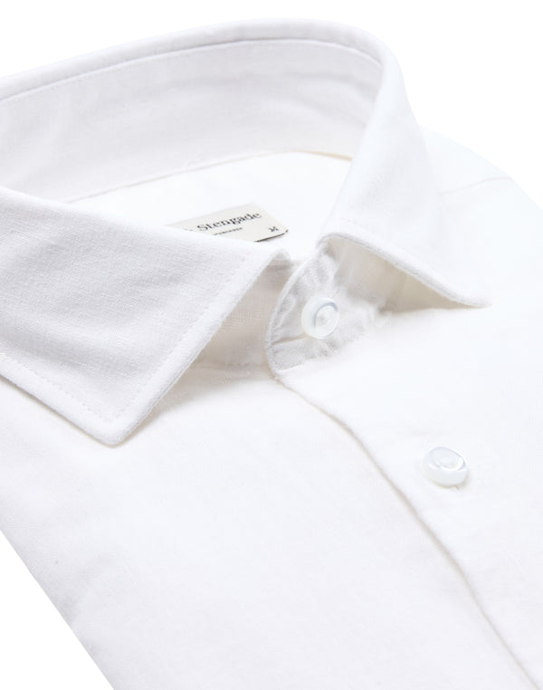 BS Ferrol Casual Slim Fit Shirt - White