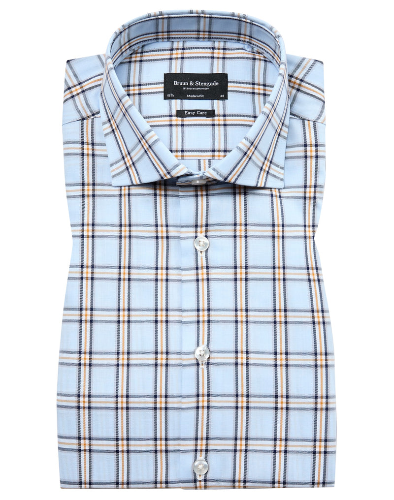 BS Crespo Modern Fit Shirt - Light Blue