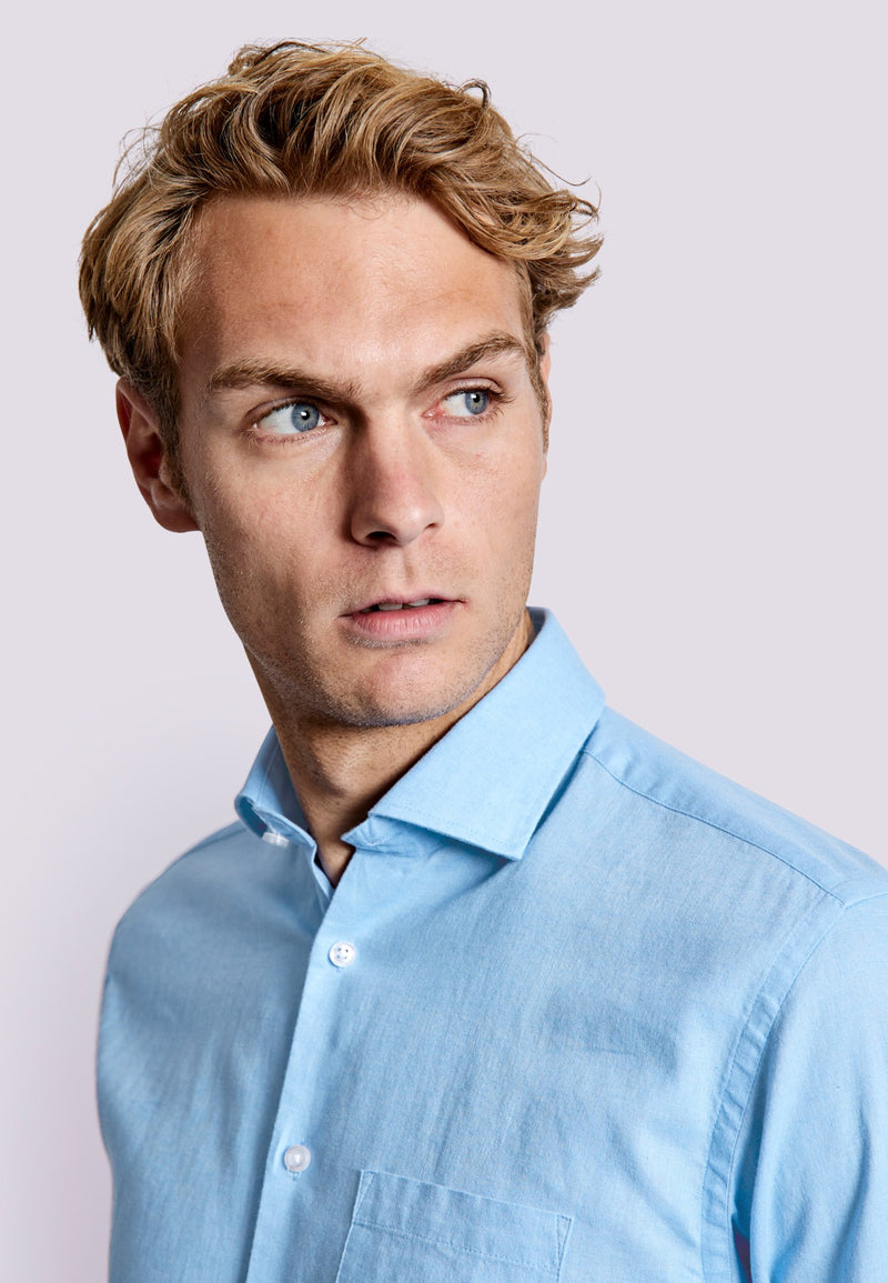 BS Ferrol Casual Slim Fit Shirt - Light Blue