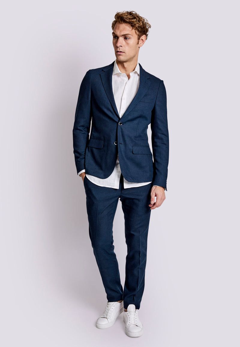 BS Prato Slim Fit Suit Pants - Navy