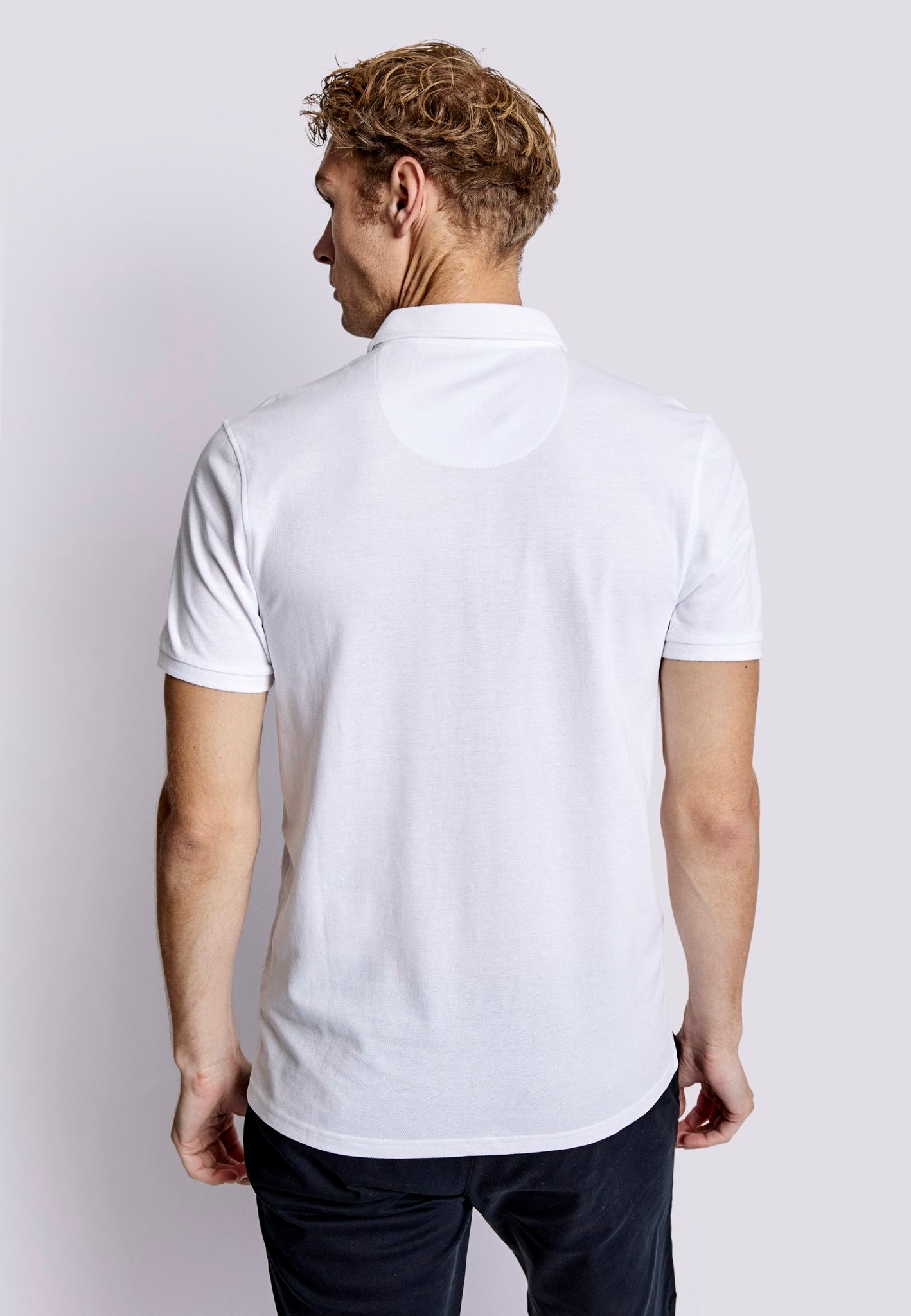 BS Monir Regular Fit Polo Shirt - White