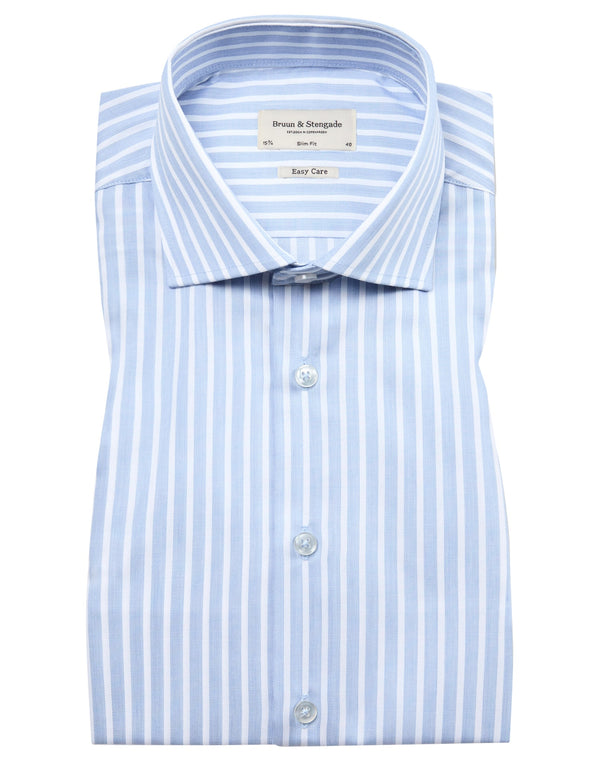 BS Javon Slim Fit Shirt - Light Blue/White