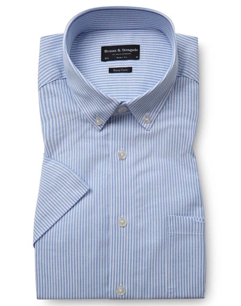 BS Stafford Modern Fit Shirt - Light Blue/White