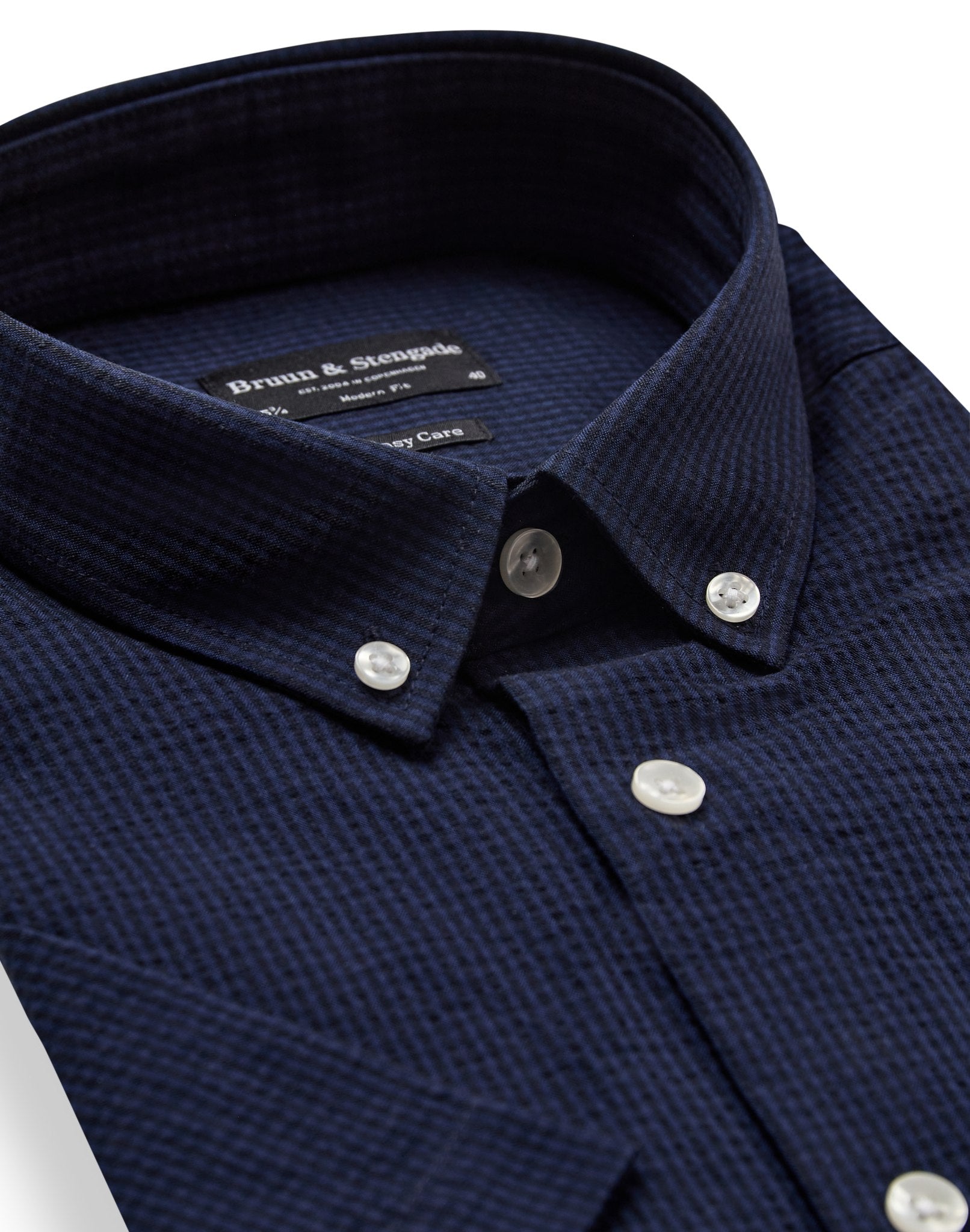 BS Baugh Modern Fit Skjorte - Navy