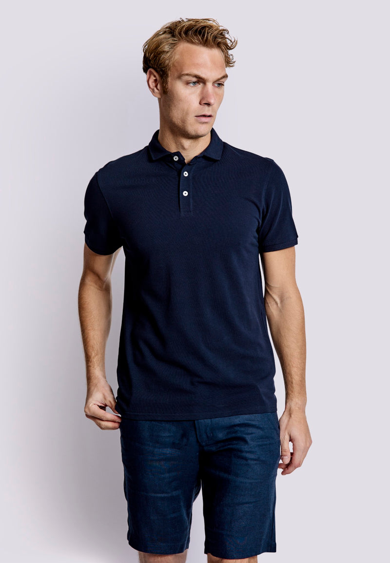 BS Monir Regular Fit Polo Shirt - Navy