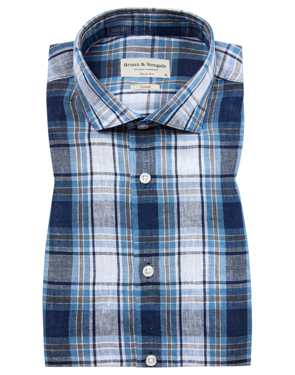 BS Getafe Casual Slim Fit Shirt - Blue