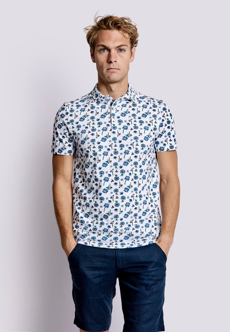 BS Rocky Regular Fit Polo Shirt - White