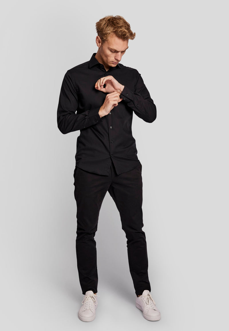 BS Miles Slim Fit Shirt - Black