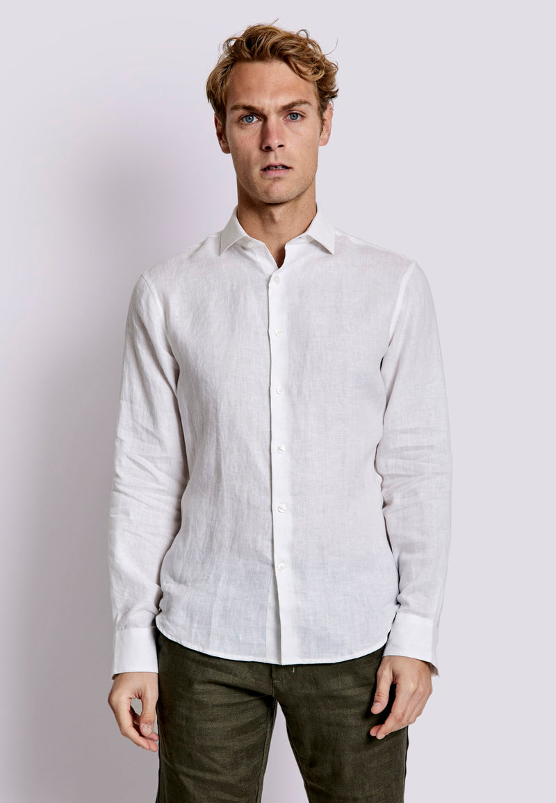 BS Sevilla Casual Slim Fit Shirt - White