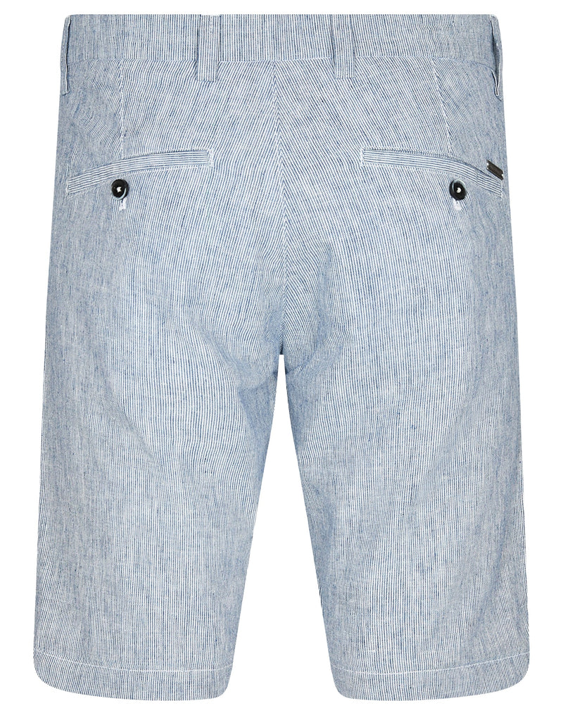 BS Isai Regular Fit Shorts - Navy/White