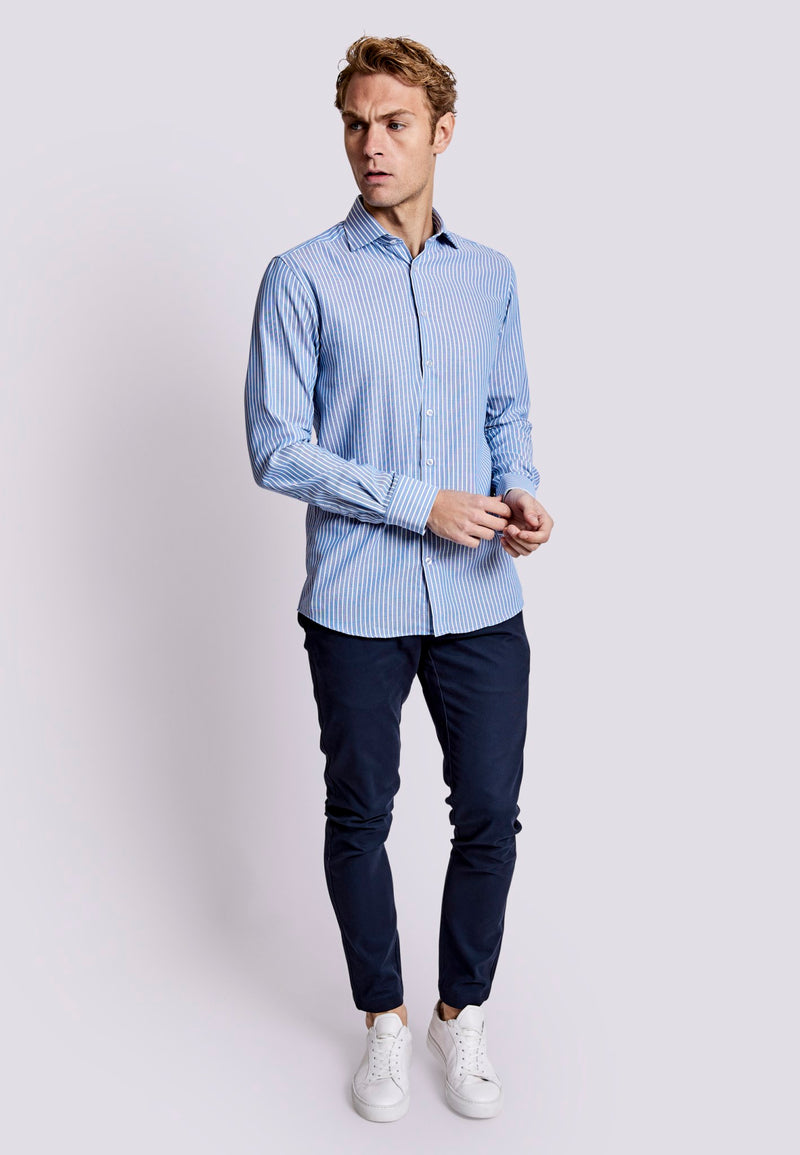 BS Fessor Modern Fit Shirt - Blue/White