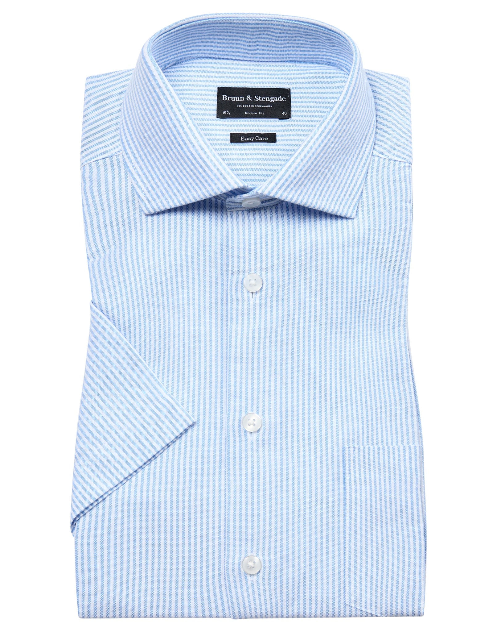 BS Jarette Modern Fit Shirt - Light Blue/White