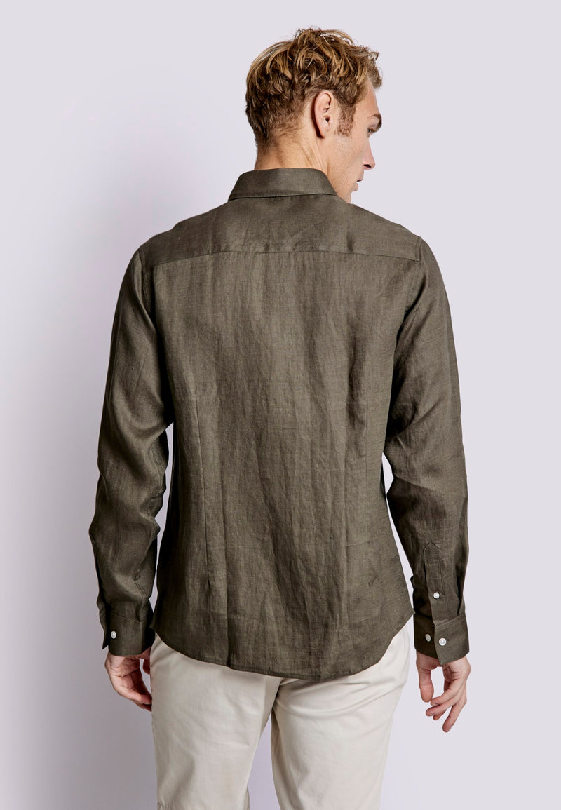 BS Bilbao Casual Modern Fit Shirt - Army