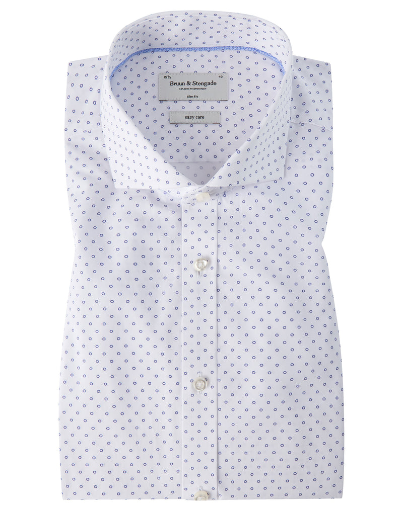 BS Huntington Slim Fit Skjorte Hvid