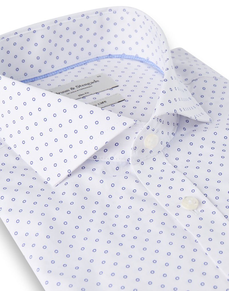 BS Huntington Slim Fit Skjorte Hvid