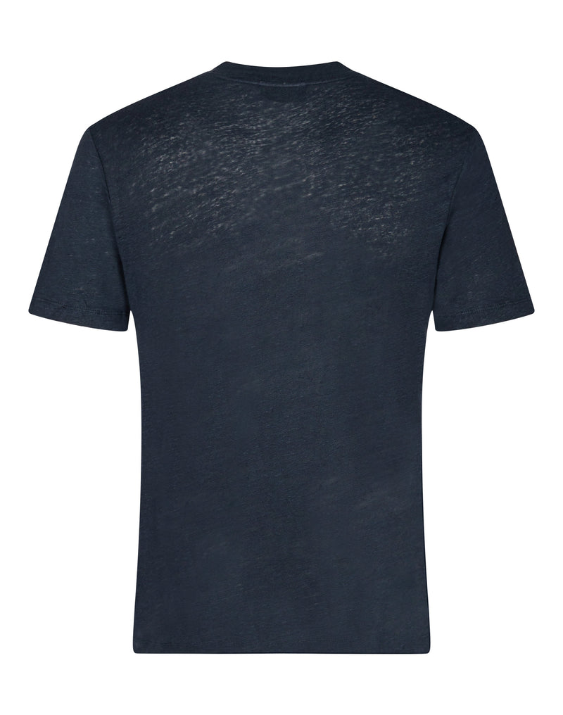 BS Palermo Regular Fit Hør T-Shirt Navy