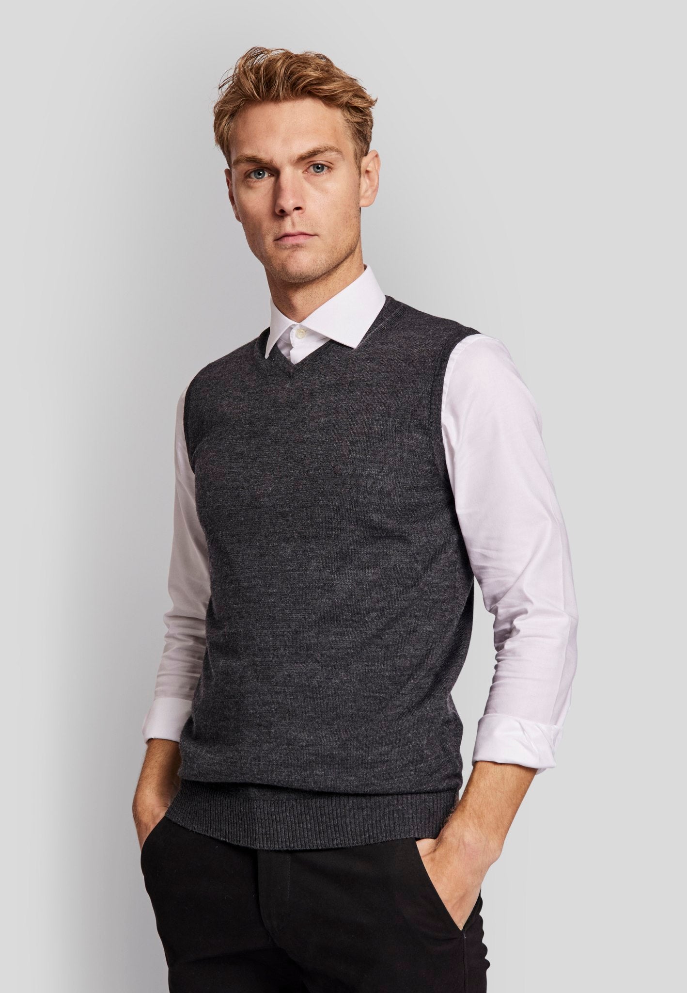 BS Merkur regular fit Strik - Grey