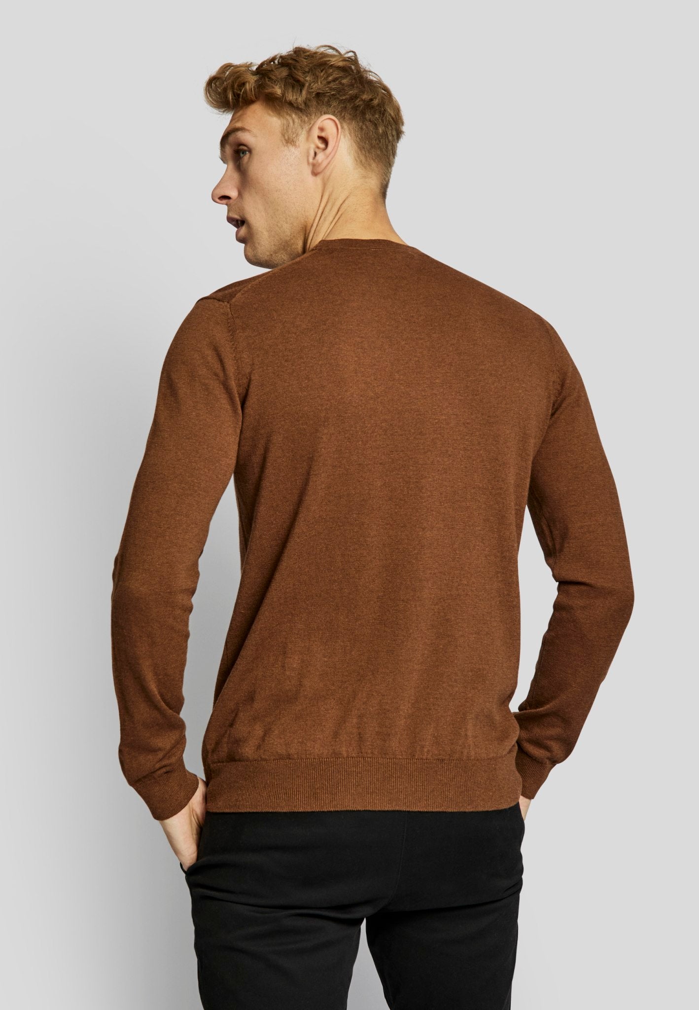 BS Milas regular fit Strik - Tobacco