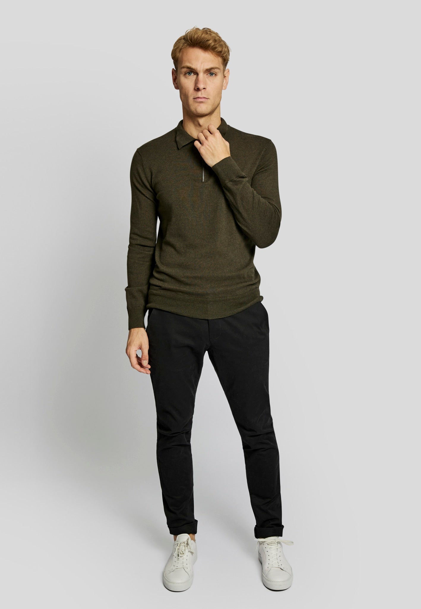 BS Marius regular fit Strik - Green
