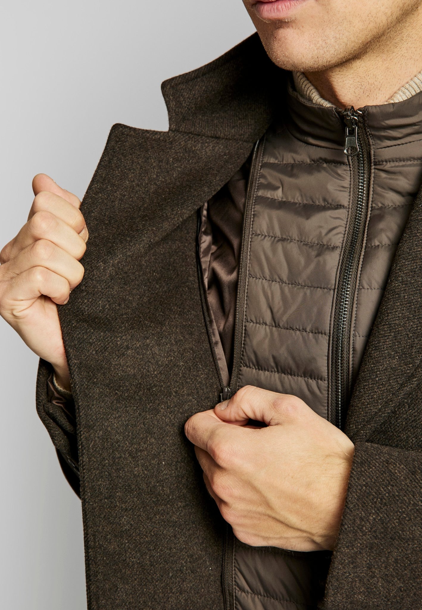 BS Kingston slim fit Frakke - Brown