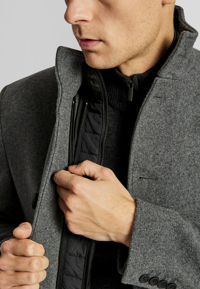 BS Ontario slim fit coat - Grey