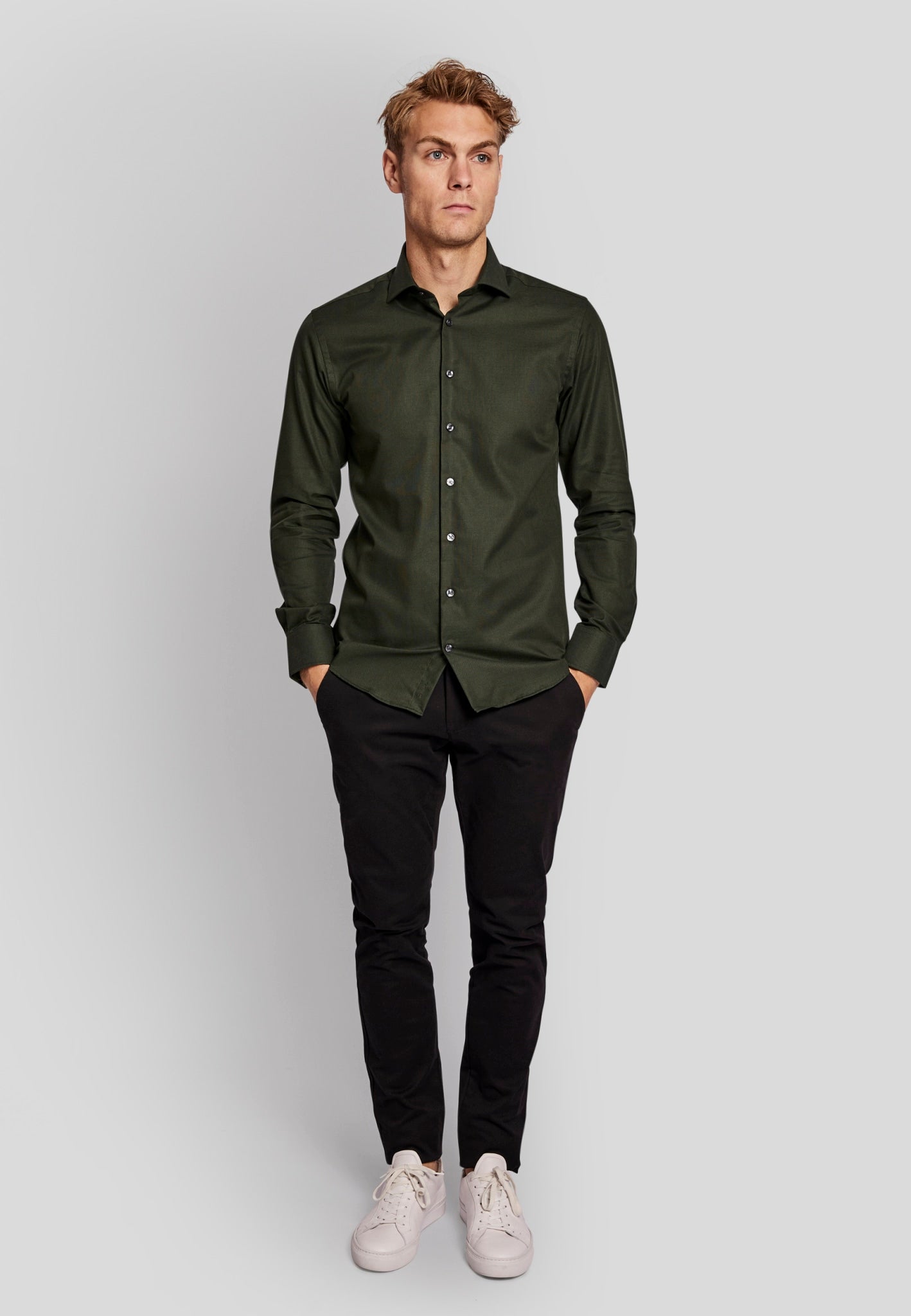 BS Hanna slim fit Skjorte - Green